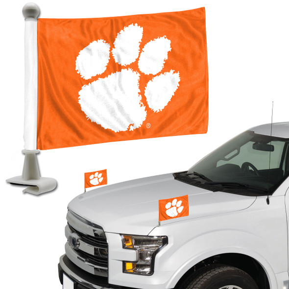 Clemson Tigers Ambassador 4" x 6" Car Flag Set of 2