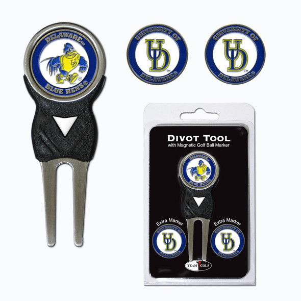 Delaware Fightin' Blue Hens Divot Tool Pack With 3 Golf Ball Markers