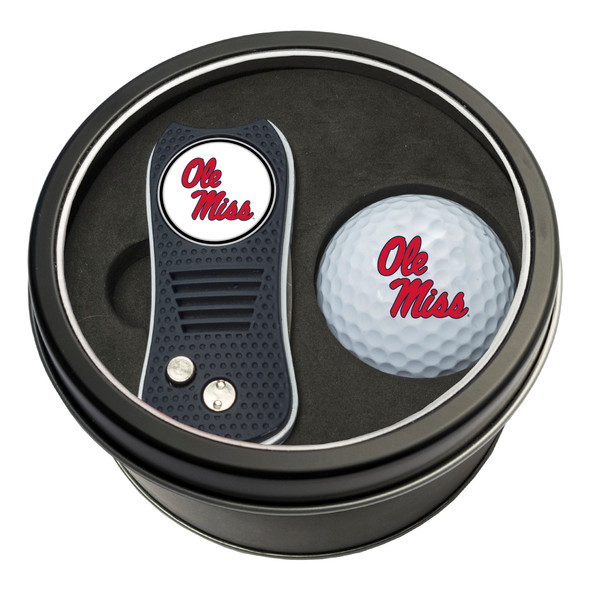 Ole Miss Rebels Tin Gift Set with Switchfix Divot Tool and Golf Ball