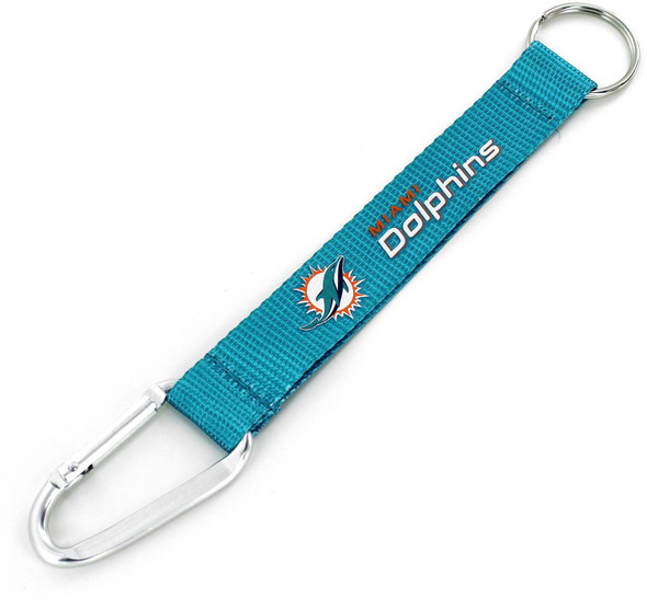 Miami Dolphins Carabiner Lanyard Keychain ID Holder NFL Fan Accessory Keychain