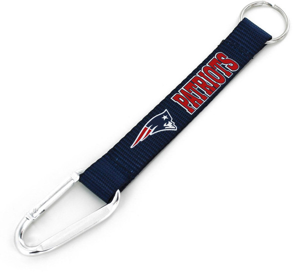 New England Patriots Carabiner Lanyard Keychain ID Holder NFL Fan Accessory Keychain