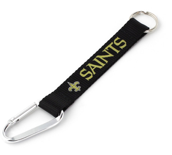 New Orleans Saints Carabiner Lanyard Keychain ID Holder NFL Fan Accessory Keychain