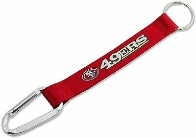 San Francisco 49ers Carabiner Lanyard Keychain ID Holder NFL Fan Accessory Keychain