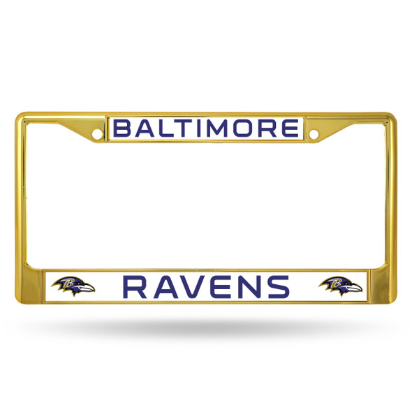 Baltimore Ravens Colored License Plate Frame Secondary Gold