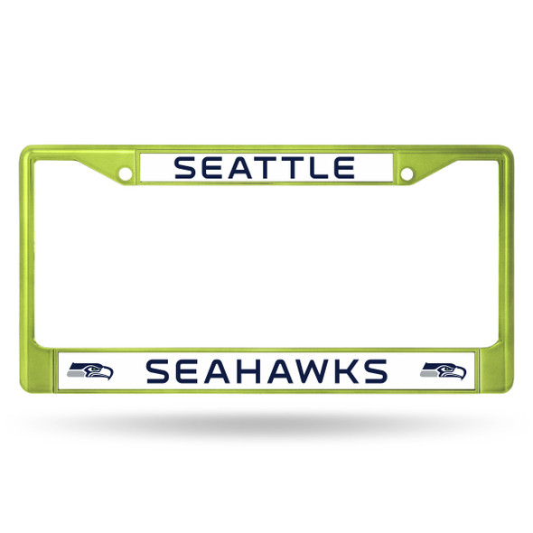 Seattle Seahawks Colored License Plate Frame Green