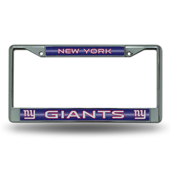 New York Giants Bling Chrome License Plate Frame
