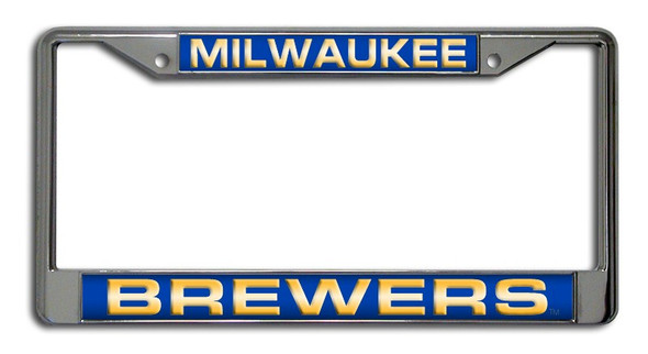 Milwaukee Brewers Laser Cut Chrome License Plate Frame