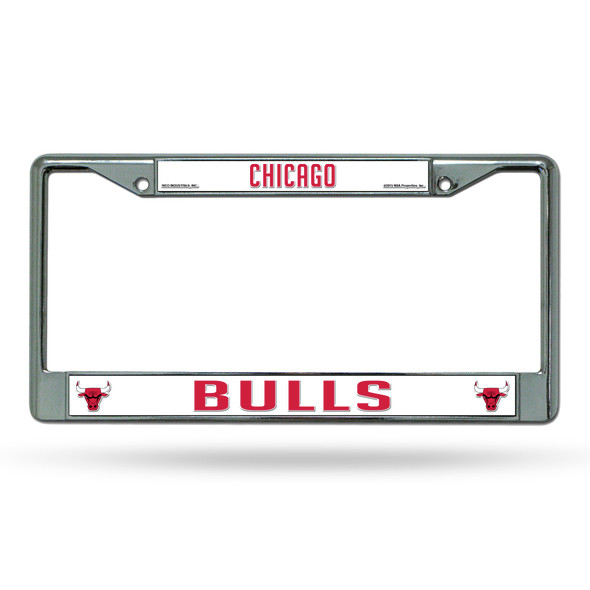 Chicago Bulls License Plate Frame Chrome