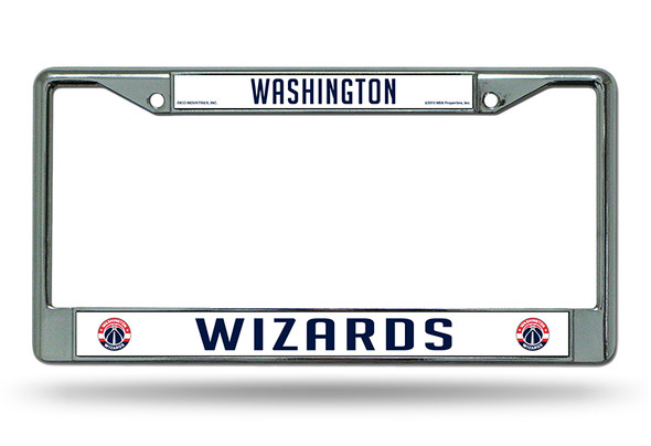 Washington Wizards License Plate Frame Chrome