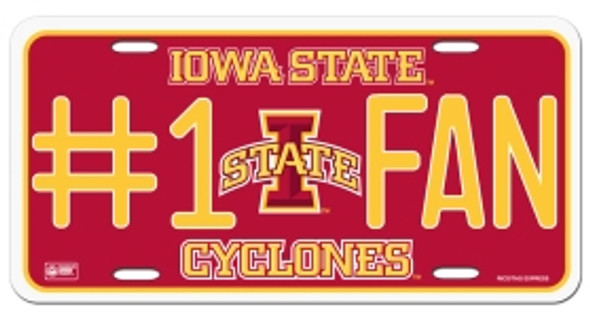 Iowa State Cyclones License Plate #1 Fan Iowa State Cyclones License Plate #1 Fan