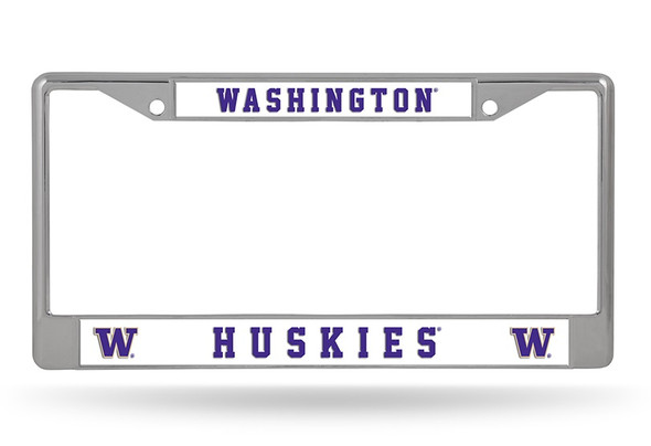 Washington Huskies License Plate Frame Chrome