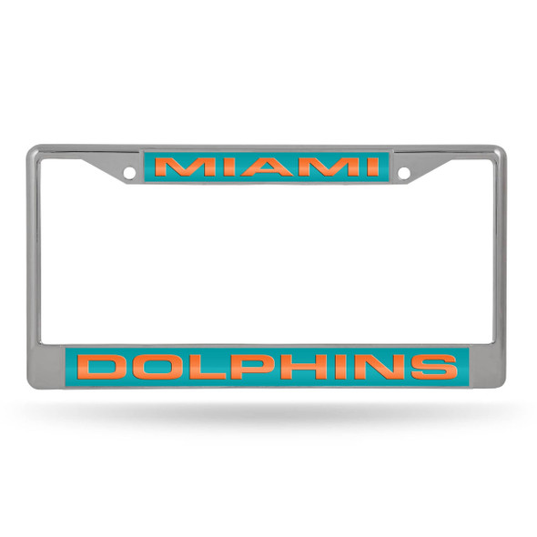 Miami Dolphins License Plate Frame Laser Cut Chrome Miami Dolphins License Plate Frame Laser Cut Chrome