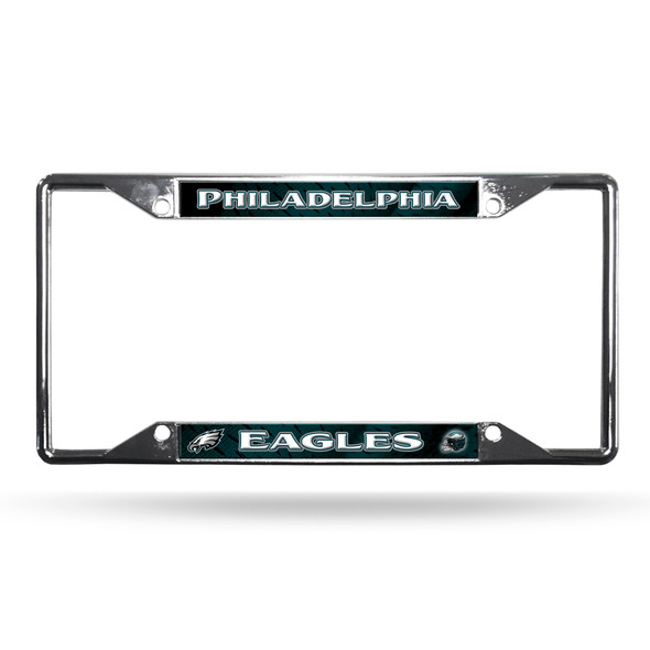 Philadelphia Eagles License Plate Frame Chrome EZ View