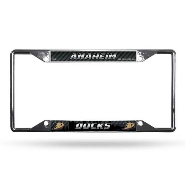 Anaheim Ducks License Plate Frame Chrome EZ View