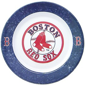 Boston Red Sox 4 Piece Dinner Plate Set