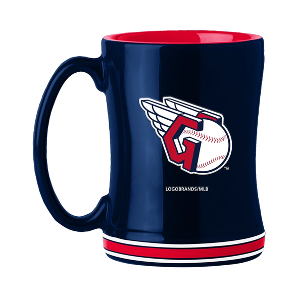 Cleveland Guardians Sculpted Relief Coffee Mug 14oz Team Color NFL Drinkware