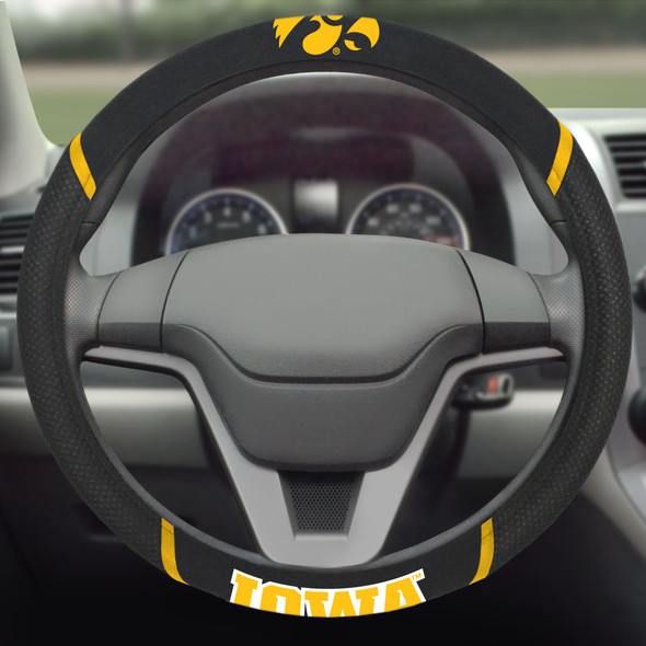 Iowa Hawkeyes Steering Wheel Cover Embroidered NCAA Auto Accessory
