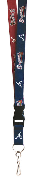 Atlanta Braves Lanyard Keychain ID Holder MLB Fan Accessory - Two-Tone