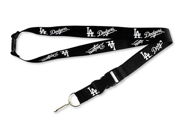 Los Angeles Dodgers Lanyard Breakaway with Key Ring Style Blackout