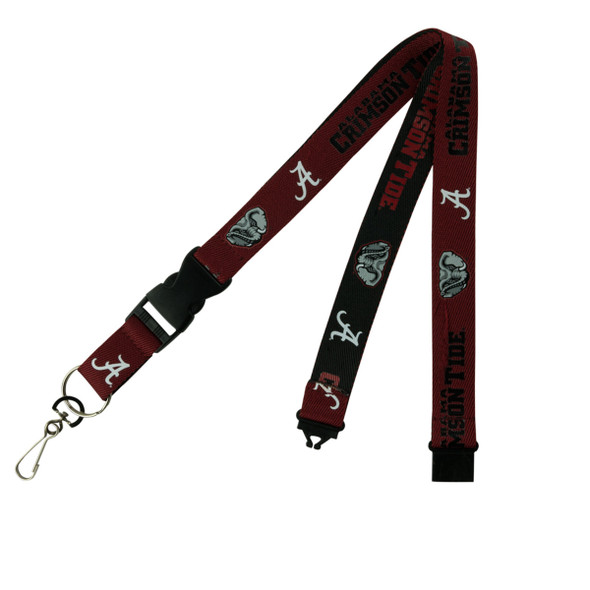 Alabama Crimson Tide Lanyard Keychain ID Holder NCAA Fan Accessory - Two-Tone