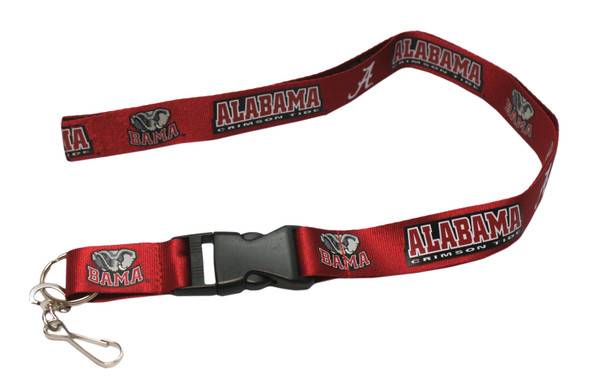 Alabama Crimson Tide Lanyard Keychain ID Holder NCAA Fan Accessory - Breakaway with Key Ring