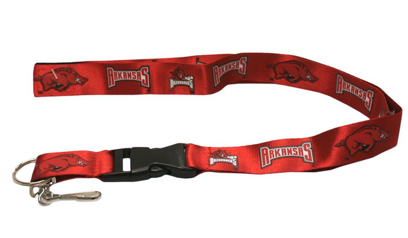 Arkansas Razorbacks Lanyard Keychain ID Holder NCAA Fan Accessory - Breakaway with Key Ring
