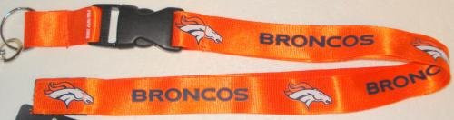 Denver Broncos Lanyard Keychain ID Holder NFL Fan Accessory - Breakaway with Key Ring - Orange