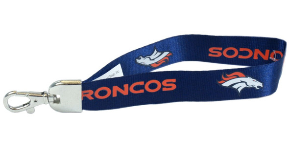 Denver Broncos Lanyard Keychain ID Holder NFL Fan Accessory - Wristlet