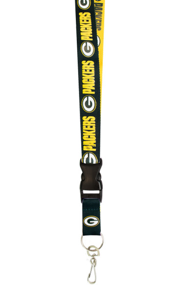 Green Bay Packers Lanyard Keychain ID Holder NFL Fan Accessory Two Tone Style