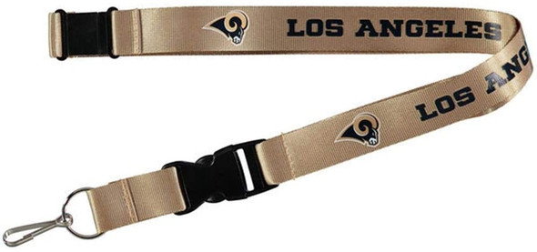 Los Angeles Rams Lanyard Keychain ID Holder NFL Fan Accessory Breakaway with Key Ring Style Gold