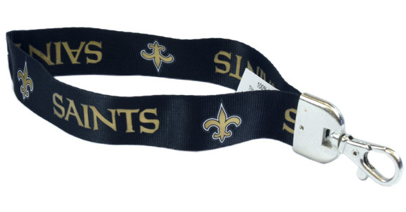 New Orleans Saints Lanyard Keychain ID Holder NFL Fan Accessory Wristlet Style