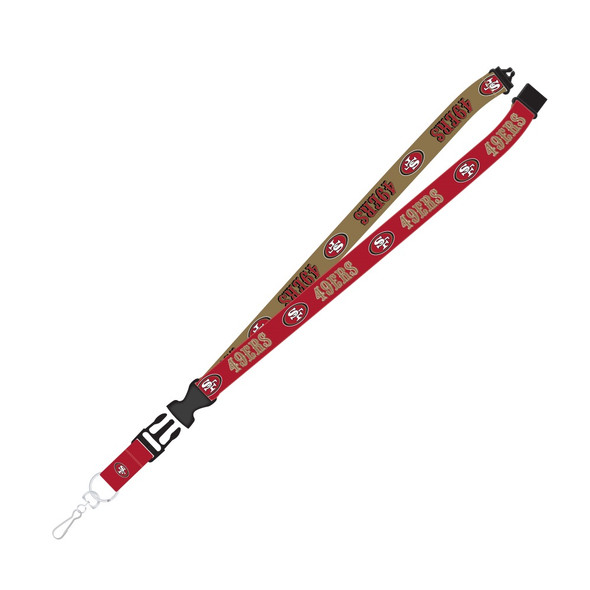 San Francisco 49ers Lanyard Keychain ID Holder NFL Fan Accessory - Two-Tone