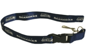 Seattle Seahawks Lanyard Keychain ID Holder NFL Fan Accessory - Breakaway with Key Ring