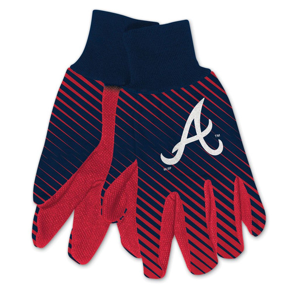 Atlanta Braves Gloves Two Tone Gloves Adult Size