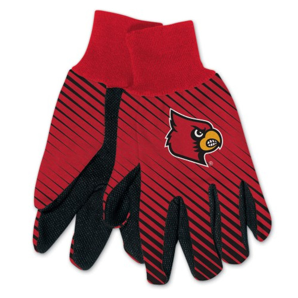 Louisville Cardinals Two Tone Gloves Adult Size