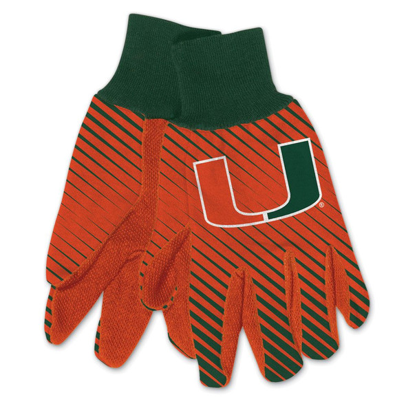 Miami Hurricanes Two Tone Gloves Adult Size