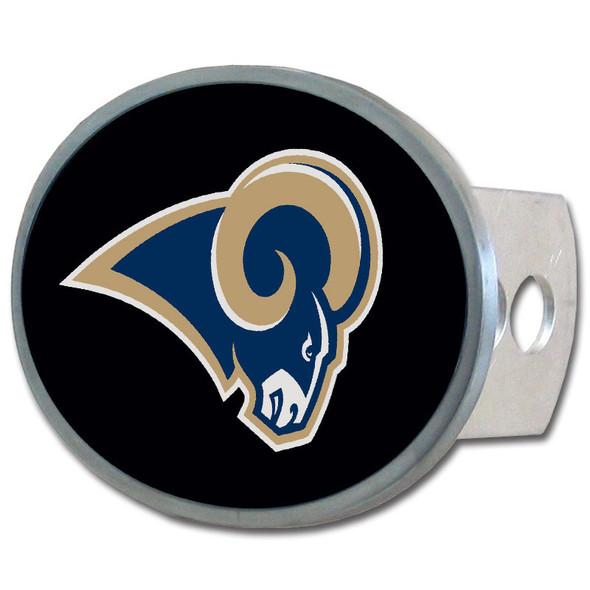 Los Angeles Rams Oval Metal Hitch Cover Class II and III