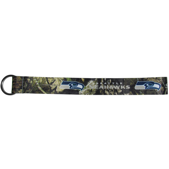 Seattle Seahawks Lanyard Keychain ID Holder NFL Fan Accessory Key Chain, Mossy Oak