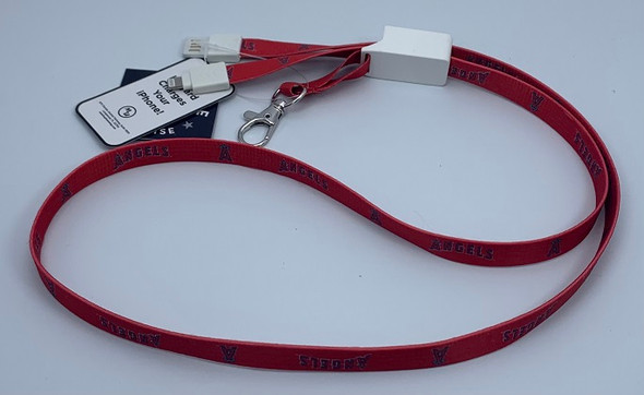 Los Angeles Angels  Charging Lanyard iPhone iPad USB Cable MLB Fan Gear