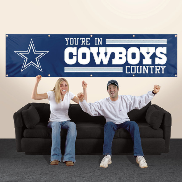 Dallas Cowboys Giant 8' x 2' Banner Wall Decor NFL Fan Display