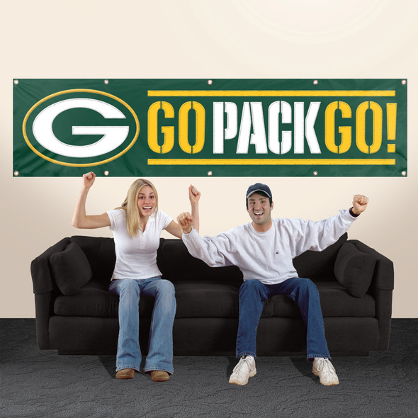 Green Bay Packers Giant 8' x 2' Banner Wall Decor NFL Fan Display