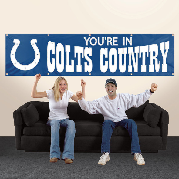 Indianapolis Colts Giant 8' x 2' Banner Wall Decor NFL Fan Display