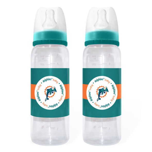 Miami Dolphins Baby Bottle 2 Pack