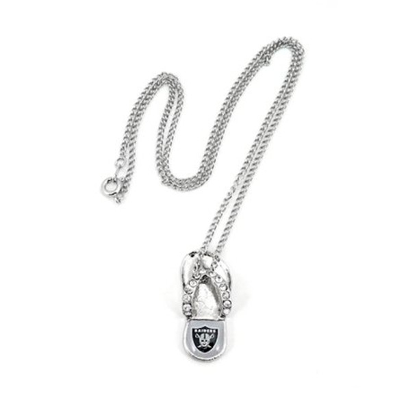 Las Vegas Raiders Crystal Flip Flop Necklace