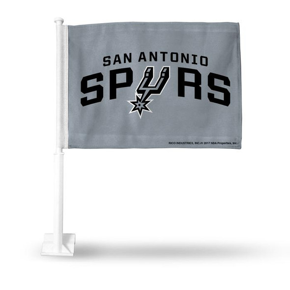 NBA Rico Industries San Antonio Spurs Gray Car Flag