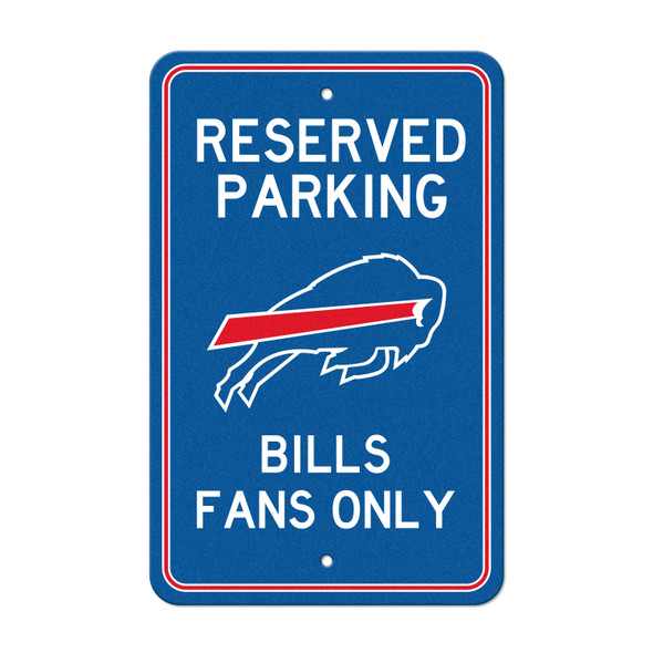 Buffalo Bills Team Color Reserved Parking Sign D√©cor 18in. X 11.5in. Lightweight