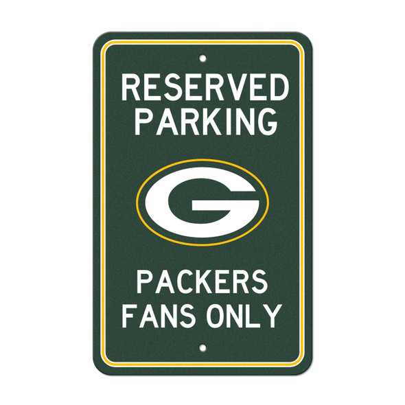 Green Bay Packers Team Color Reserved Parking Sign D√©cor 18in. X 11.5in. Lightweight