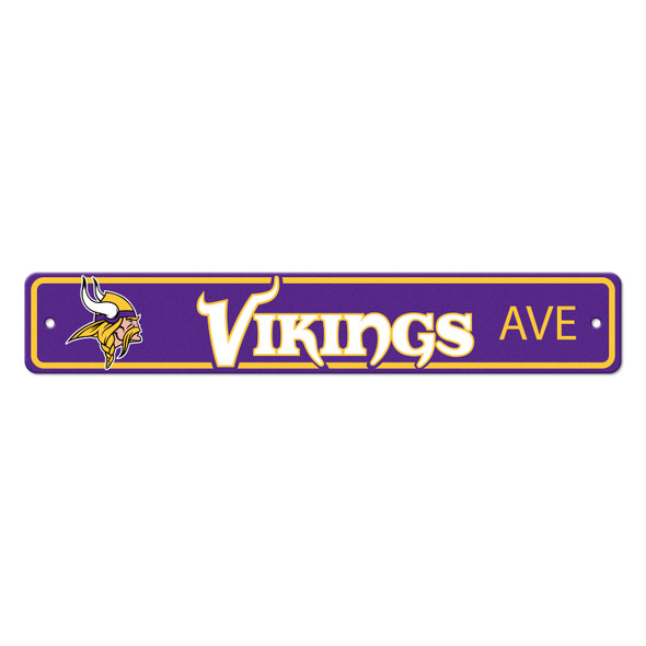 Minnesota Vikings Team Color Street Sign D√©cor 4in. X 24in. Lightweight