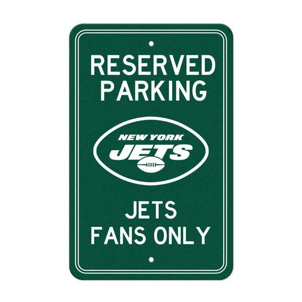 New York Jets Team Color Reserved Parking Sign Decor 18in. X 11.5in. Lightweight