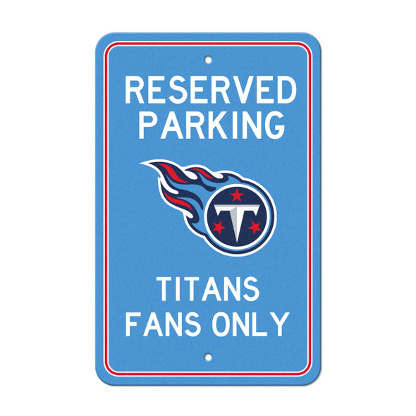 Tennessee Titans Team Color Reserved Parking Sign Decor 18in. X 11.5in. Lightweight